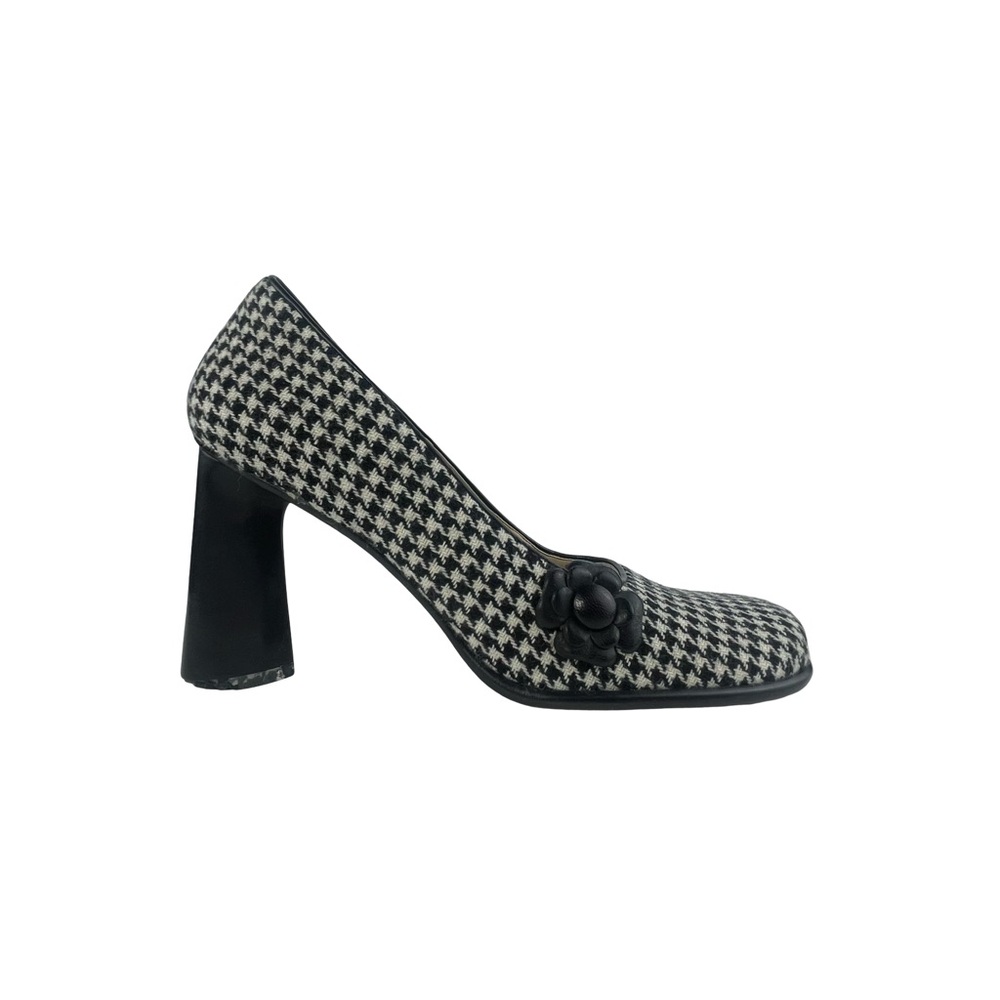 Nine West Women's  Y2K Black and White Block Houndstooth Heel Size 7.5 M